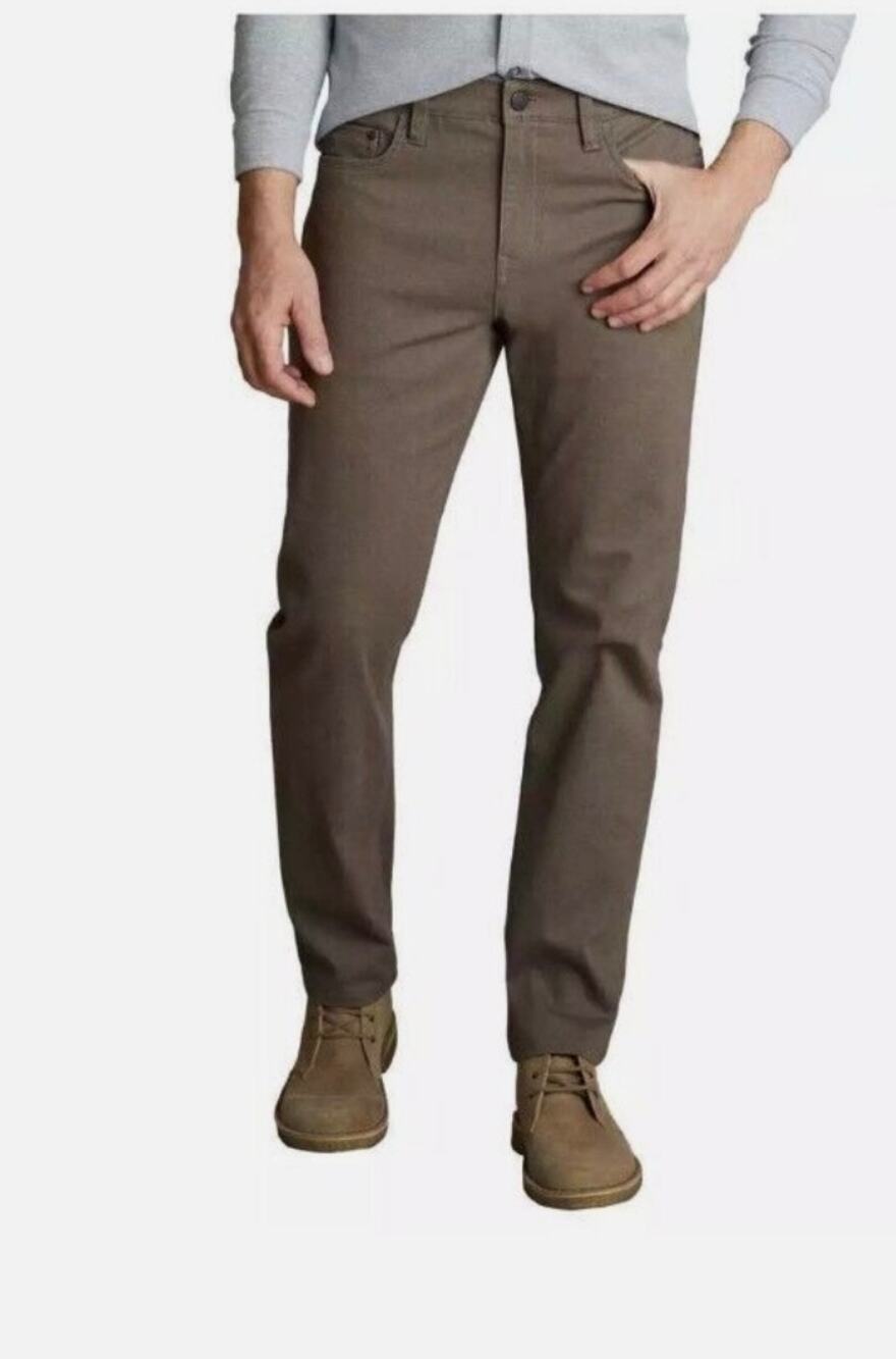 English Laundry New Men's 365 Straight Leg 5 Pocket Stretch Pants Green 34x34